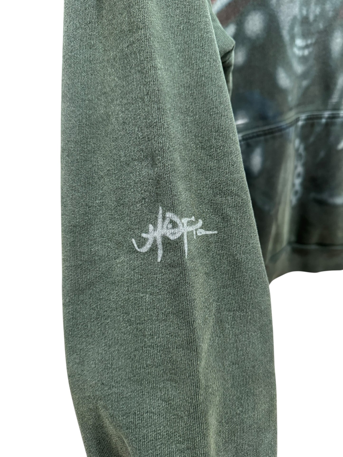 Travis Scott NYC Metlife Exclusive Flag Hoodie Washed Green