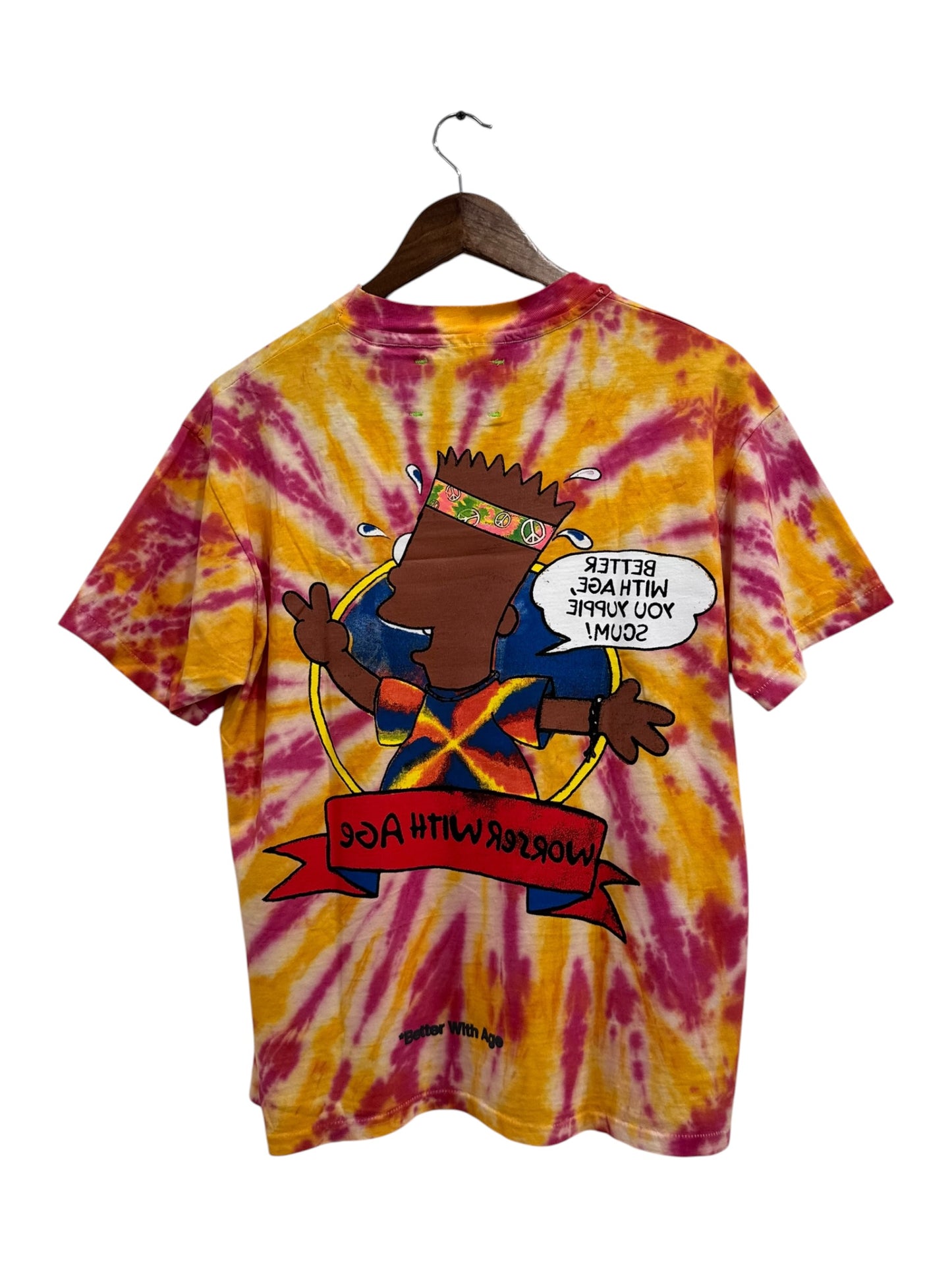 Better With Age Worser Tee Tie Dye Pink Yellow