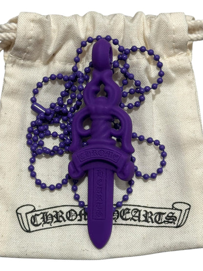 Chrome Hearts Silicone Dagger Necklace Purple