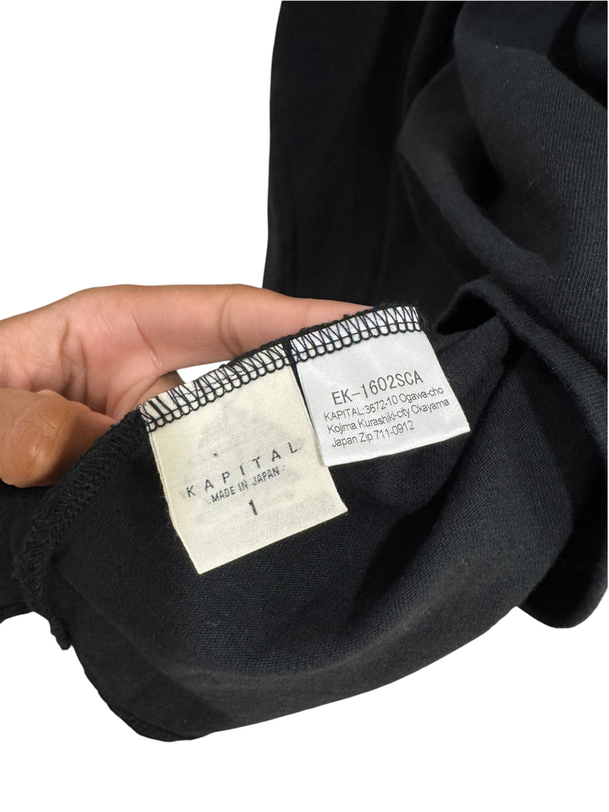 Kapital Denim Repair Huge Tee Black