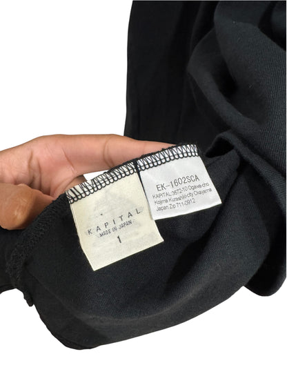 Kapital Denim Repair Huge Tee Black
