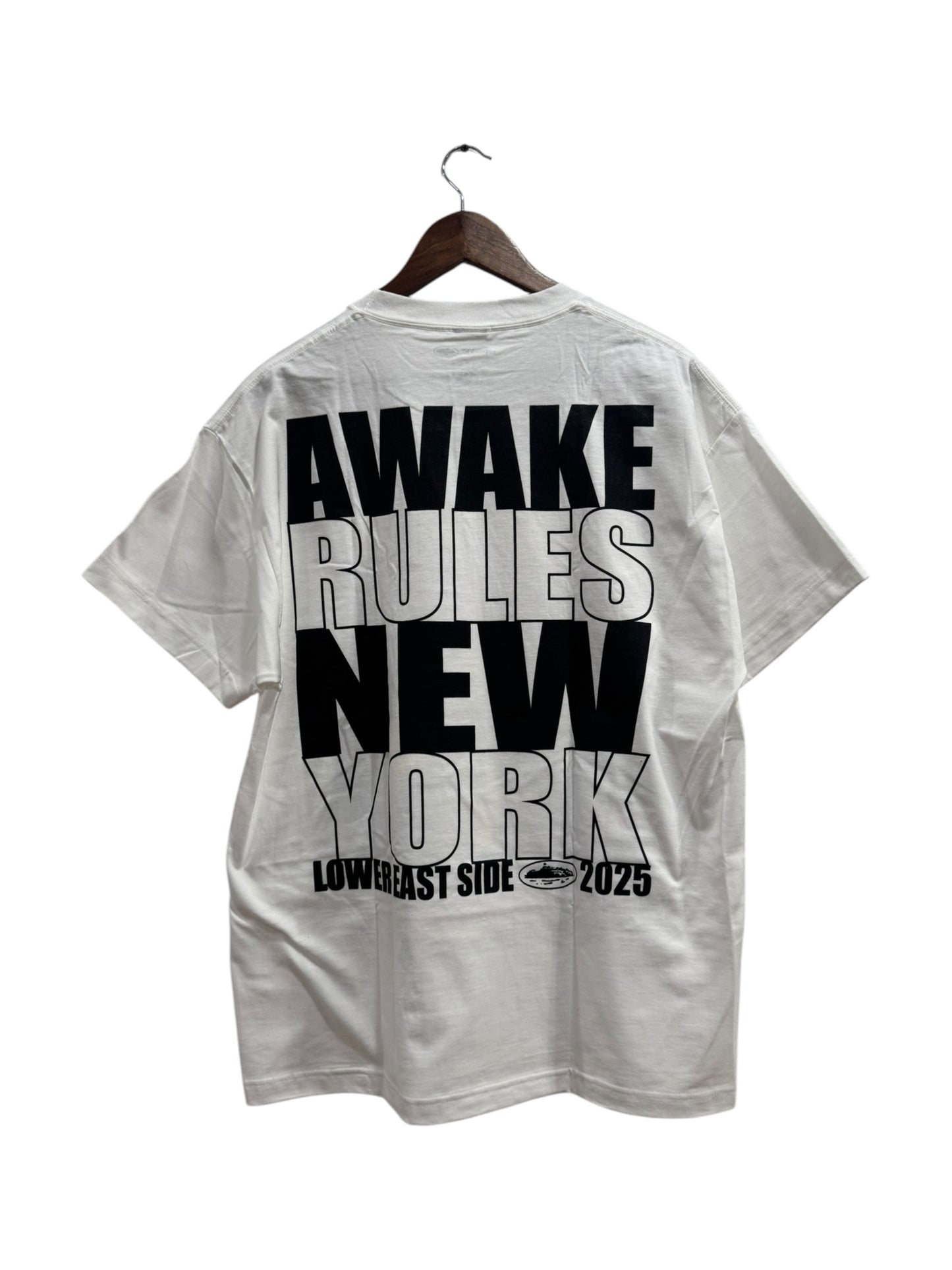 Awake NY x Corteiz Rules New York Tee White