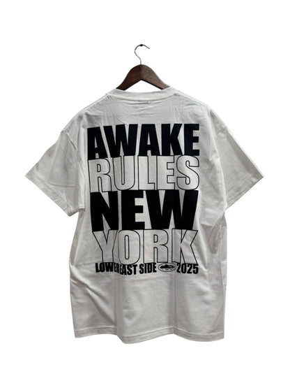 Awake NY x Corteiz Rules New York Tee White