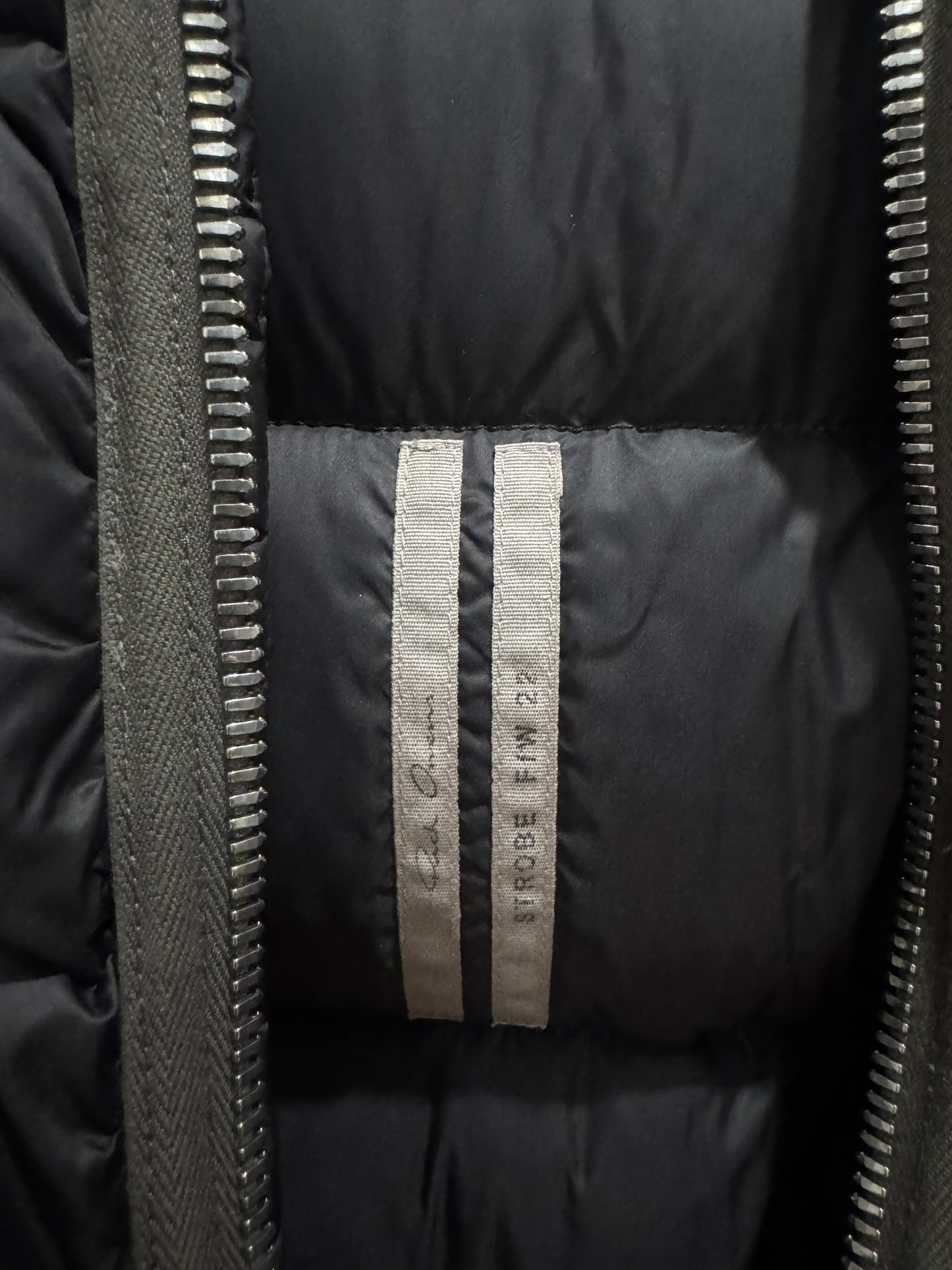 Rick Owens Strobe Gimp Puffer Vest Black