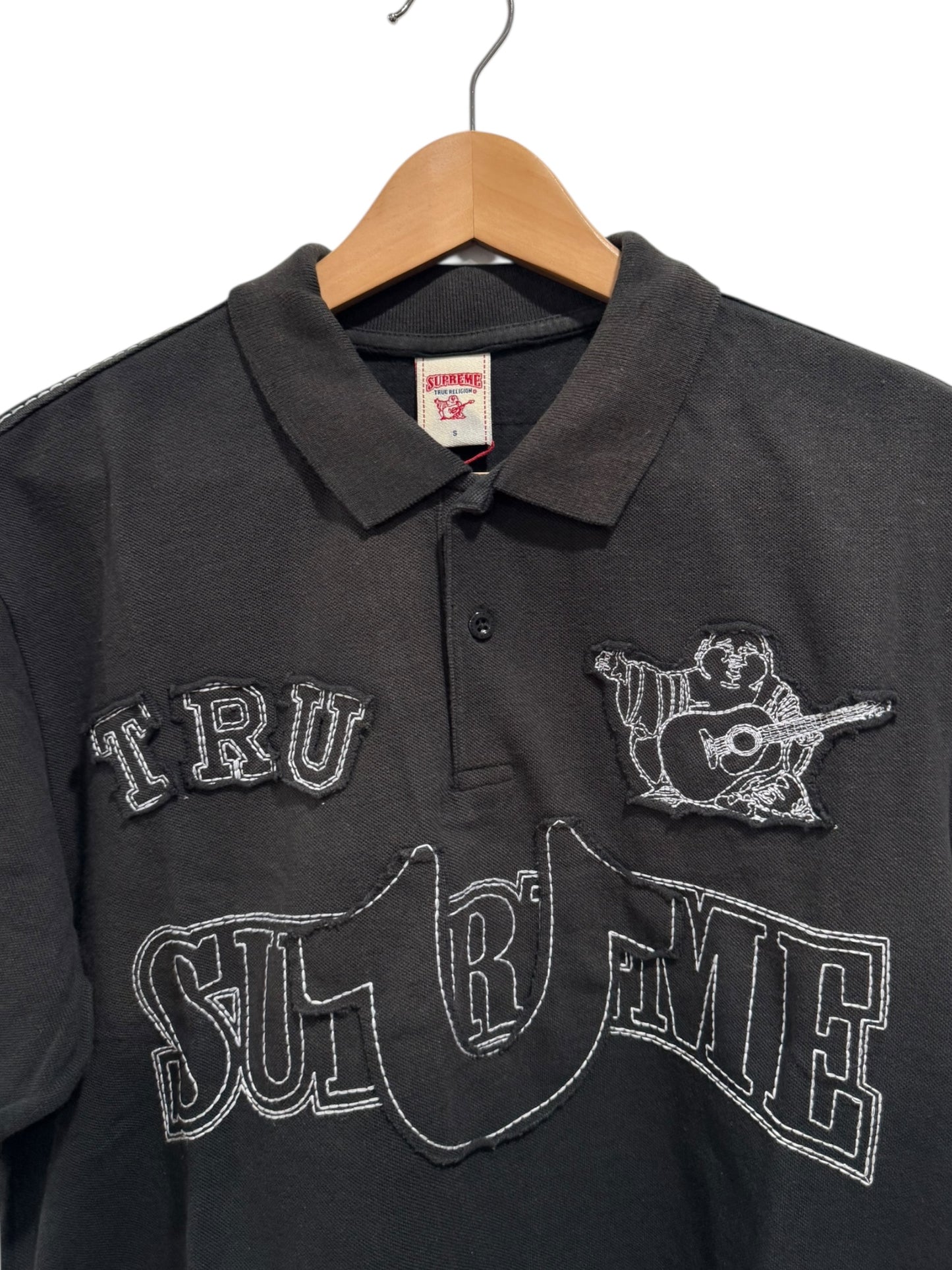 Supreme x True Religion Applique Polo Black