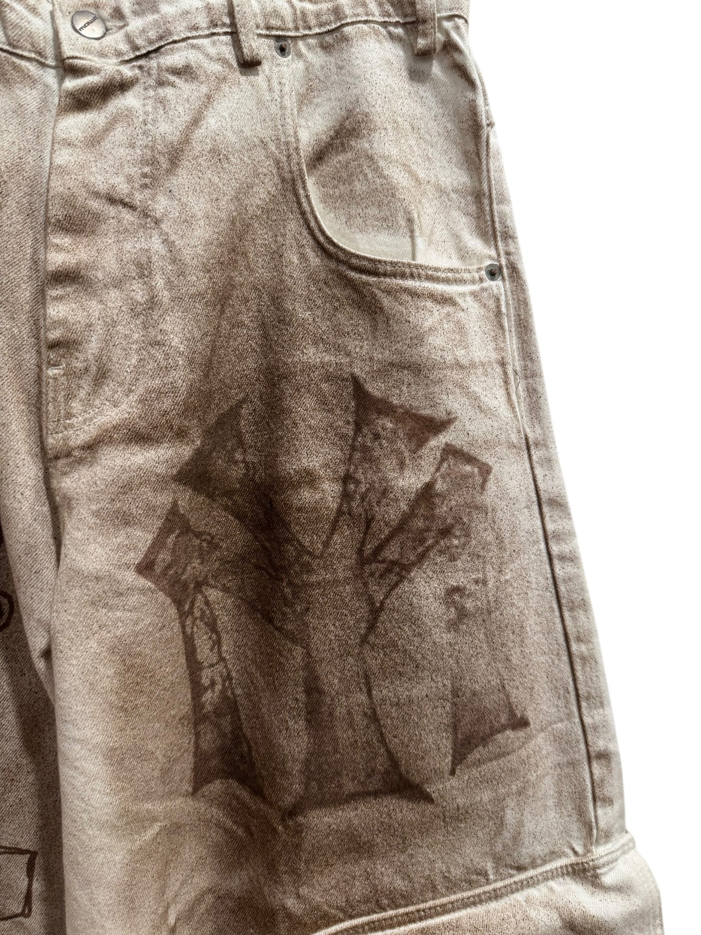 Mowalola x Travis Scott Cactus Jack Logo Cargo Pants Ash