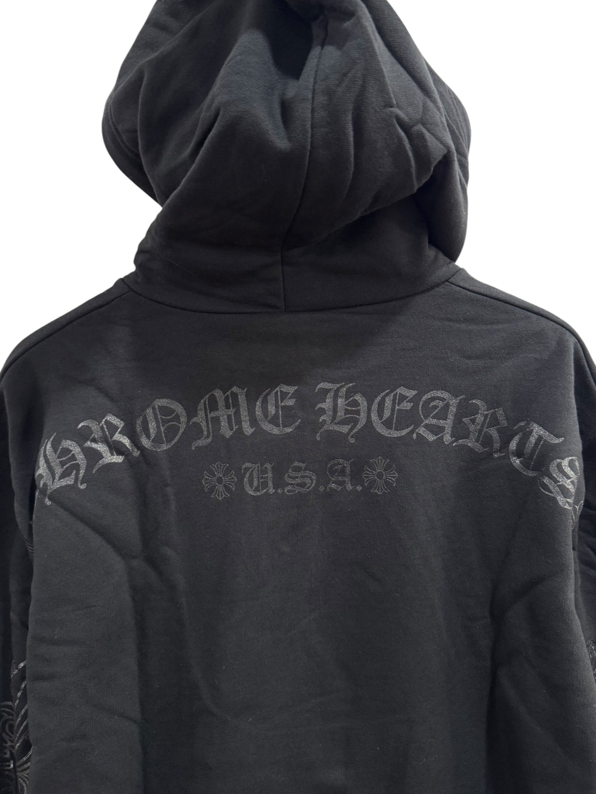 Chrome Hearts Horseshoe Floral Online Exclusive Hoodie Black Black