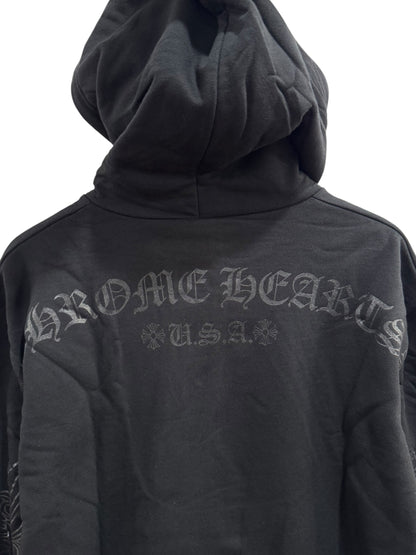 Chrome Hearts Horseshoe Floral Online Exclusive Hoodie Black Black