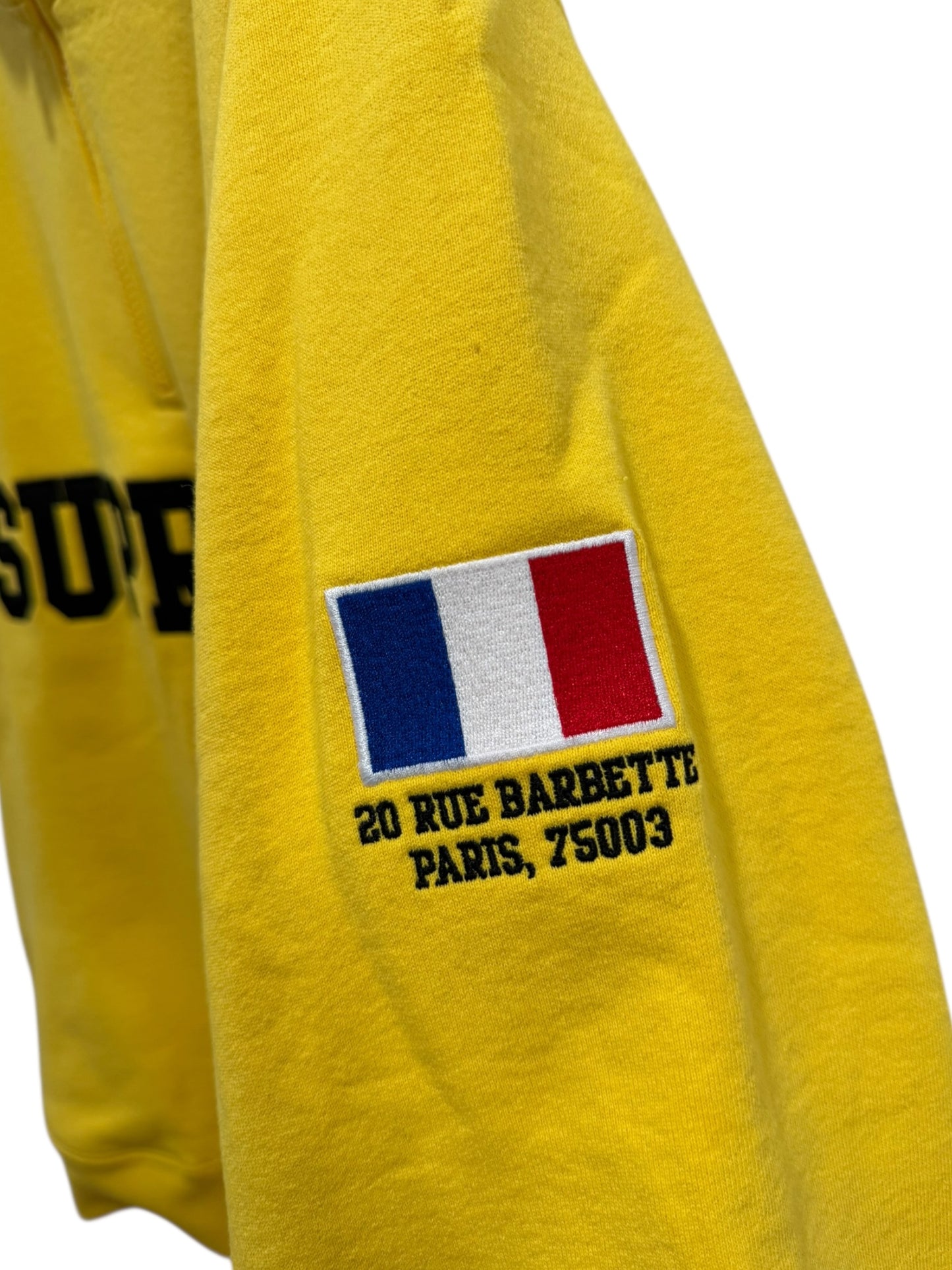 Supreme Paris Shop Flag Half Zip Pullover Yellow