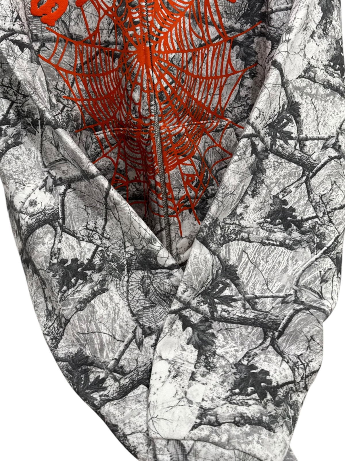 Sp5der Real Tree OG Web V2 Zip Hoodie White Camo