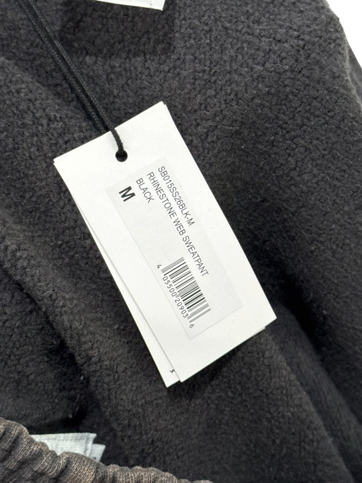 Sp5der Rhinestone Web Sweatpants Black