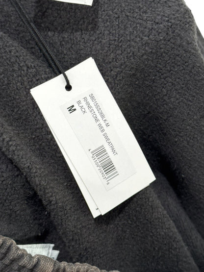 Sp5der Rhinestone Web Sweatpants Black