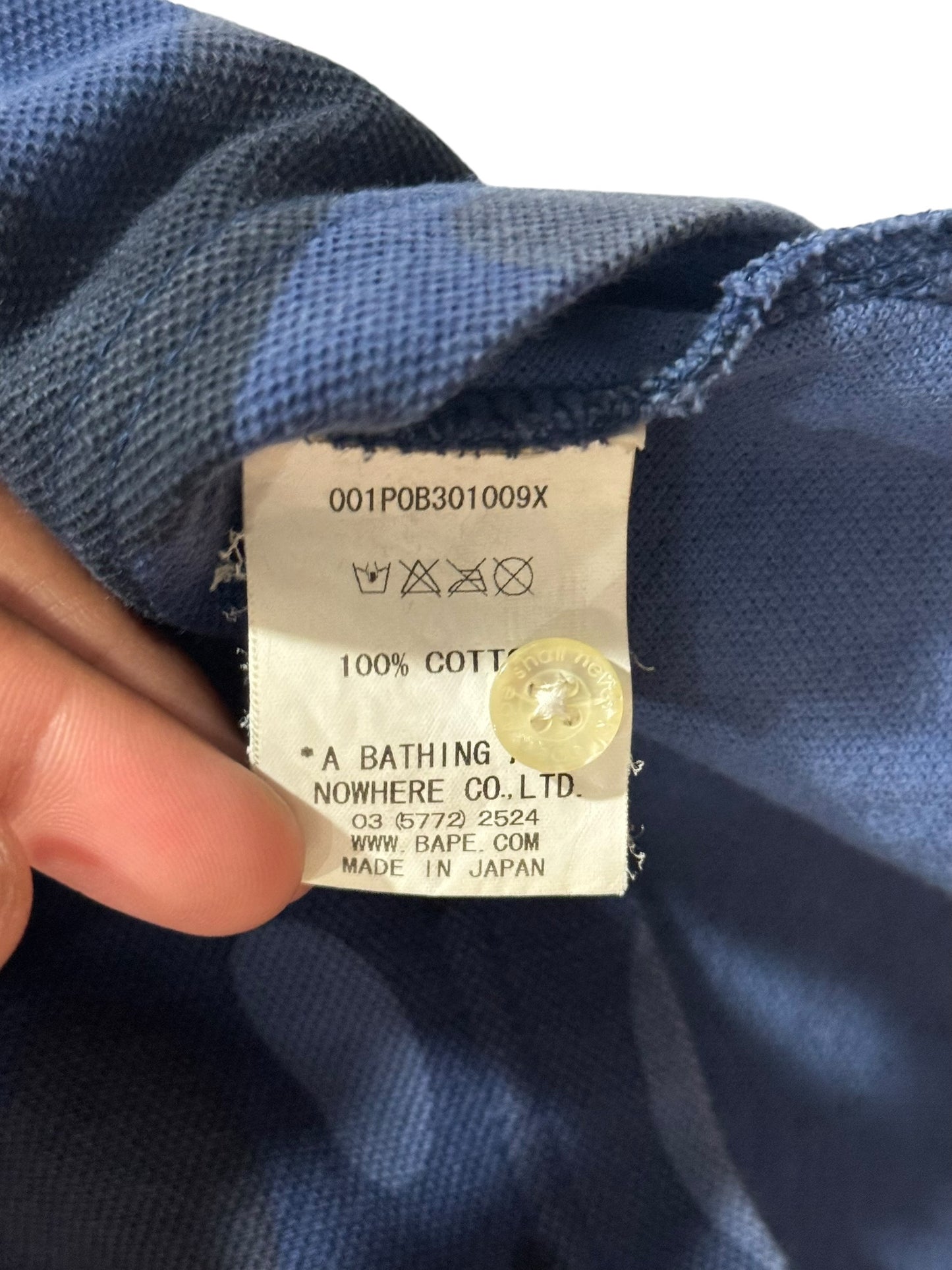 BAPE Color Camo Ape Head Polo Blue