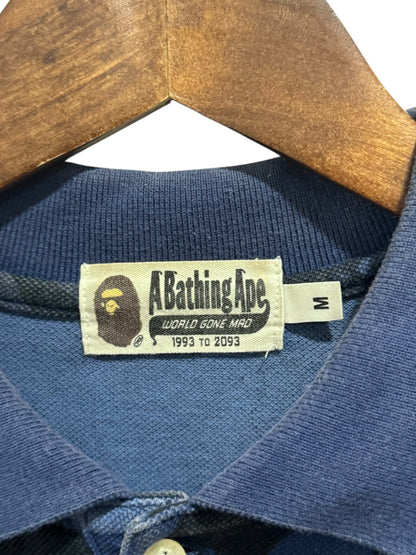 BAPE Color Camo Ape Head Polo Blue