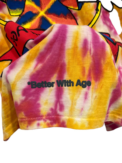 Better With Age Worser Tee Tie Dye Pink Yellow
