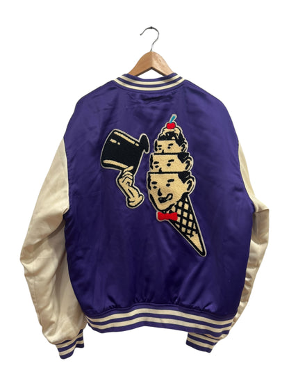 ICECREAM Hoodini Stadium Satin Varsity Jacket Purple