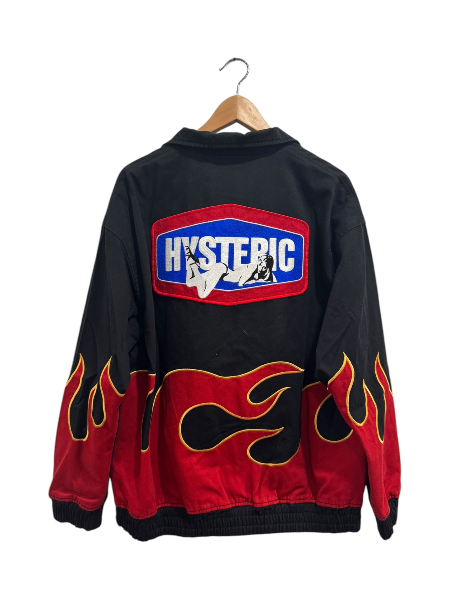 Hysteric Glamour Flame Pattern Work Jacket Black