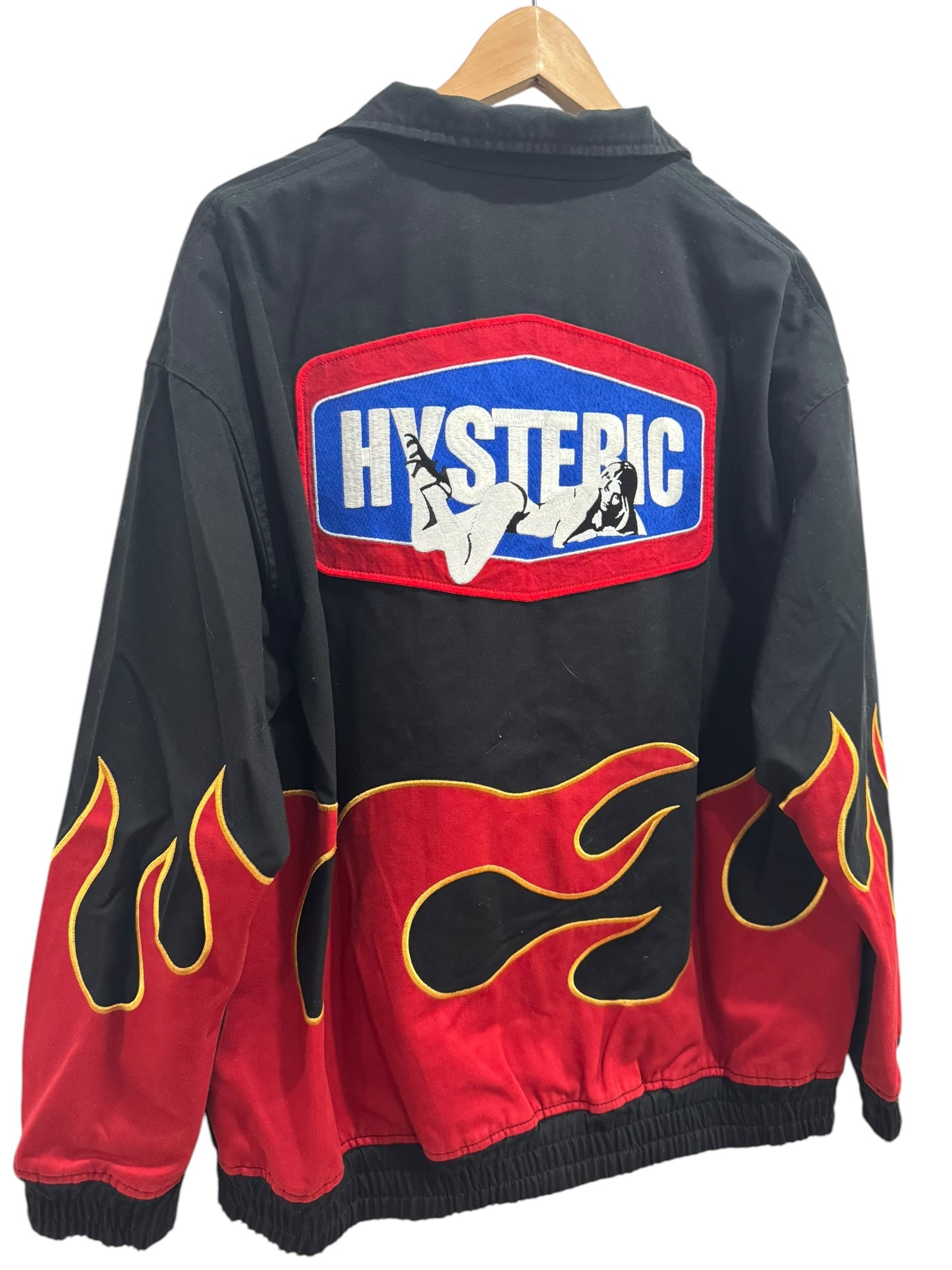 Hysteric Glamour Flame Pattern Work Jacket Black