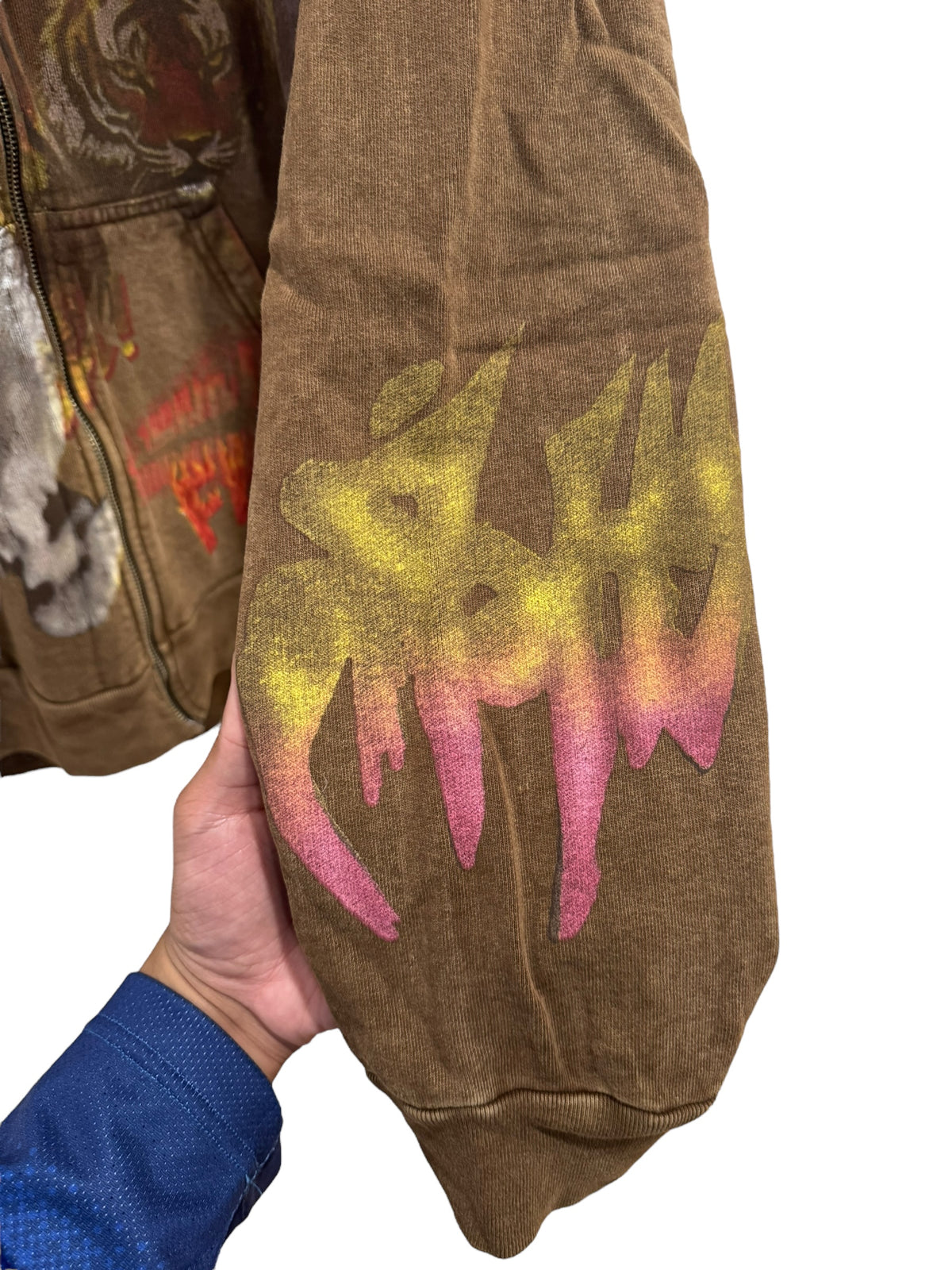 Travis Scott Utopia Circus Maximus 2023 Tour Zip-Up Hoodie Brown