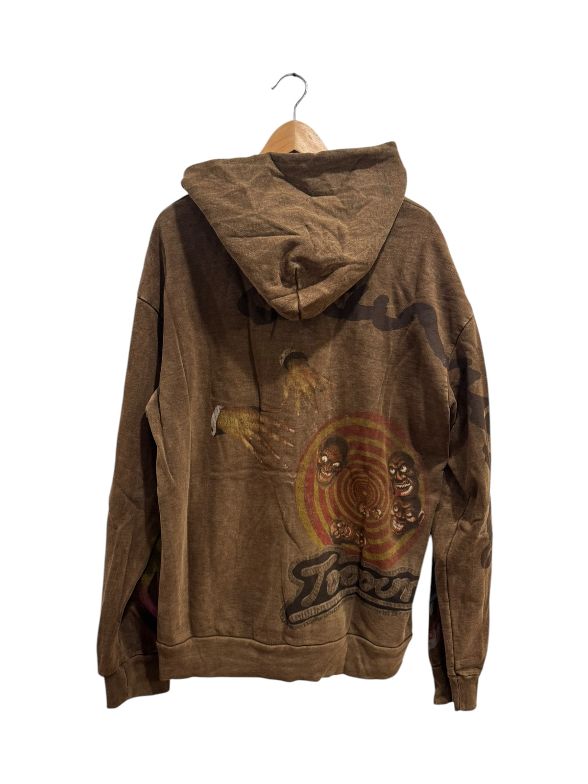 Travis Scott Utopia Circus Maximus 2023 Tour Zip-Up Hoodie Brown