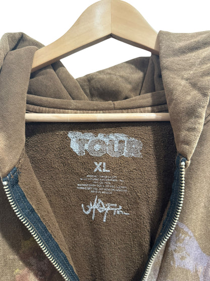 Travis Scott Utopia Circus Maximus 2023 Tour Zip-Up Hoodie Brown