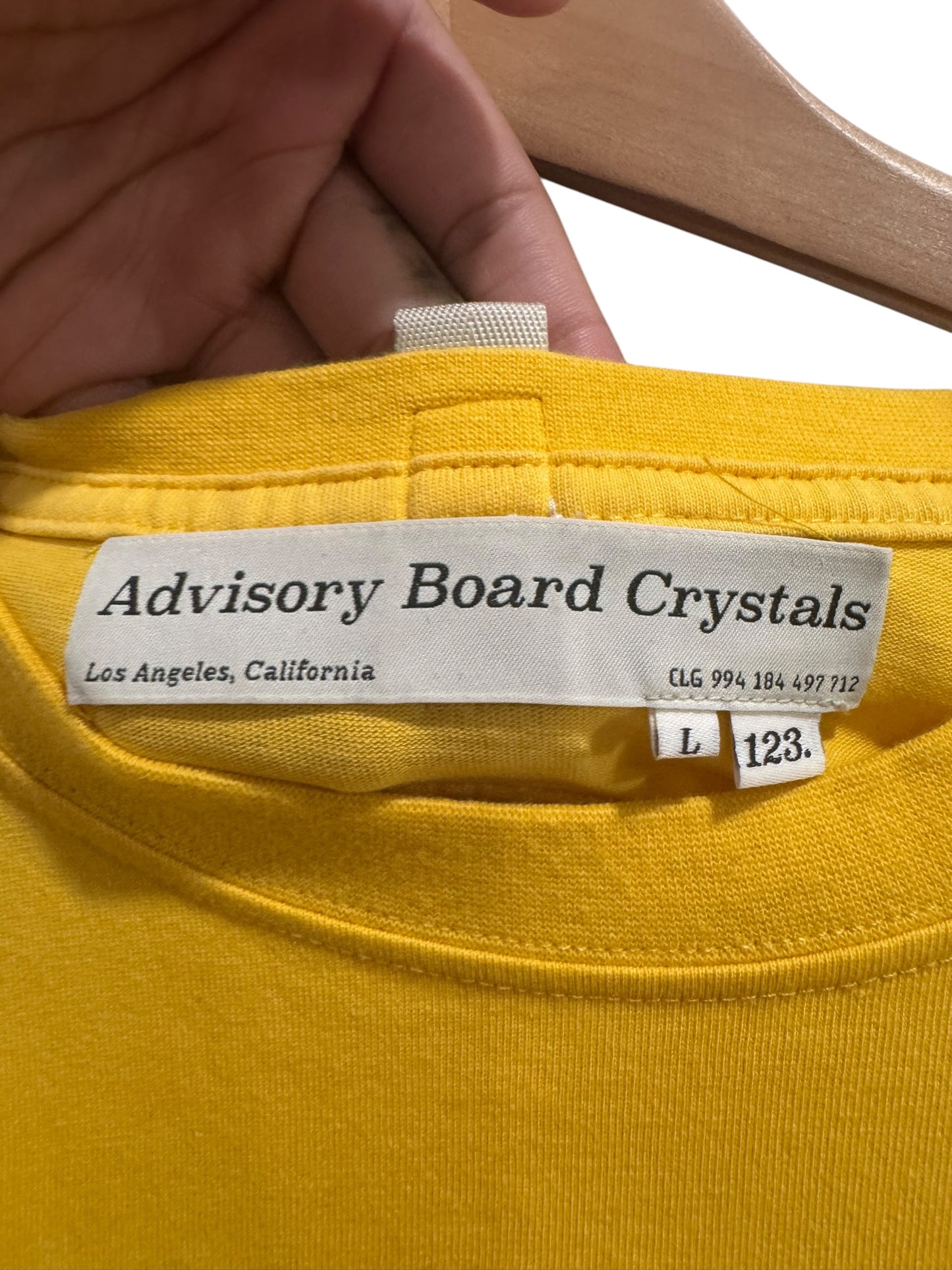 Advisory Board Crystals Pocket Long Sleeve Tee Yellow