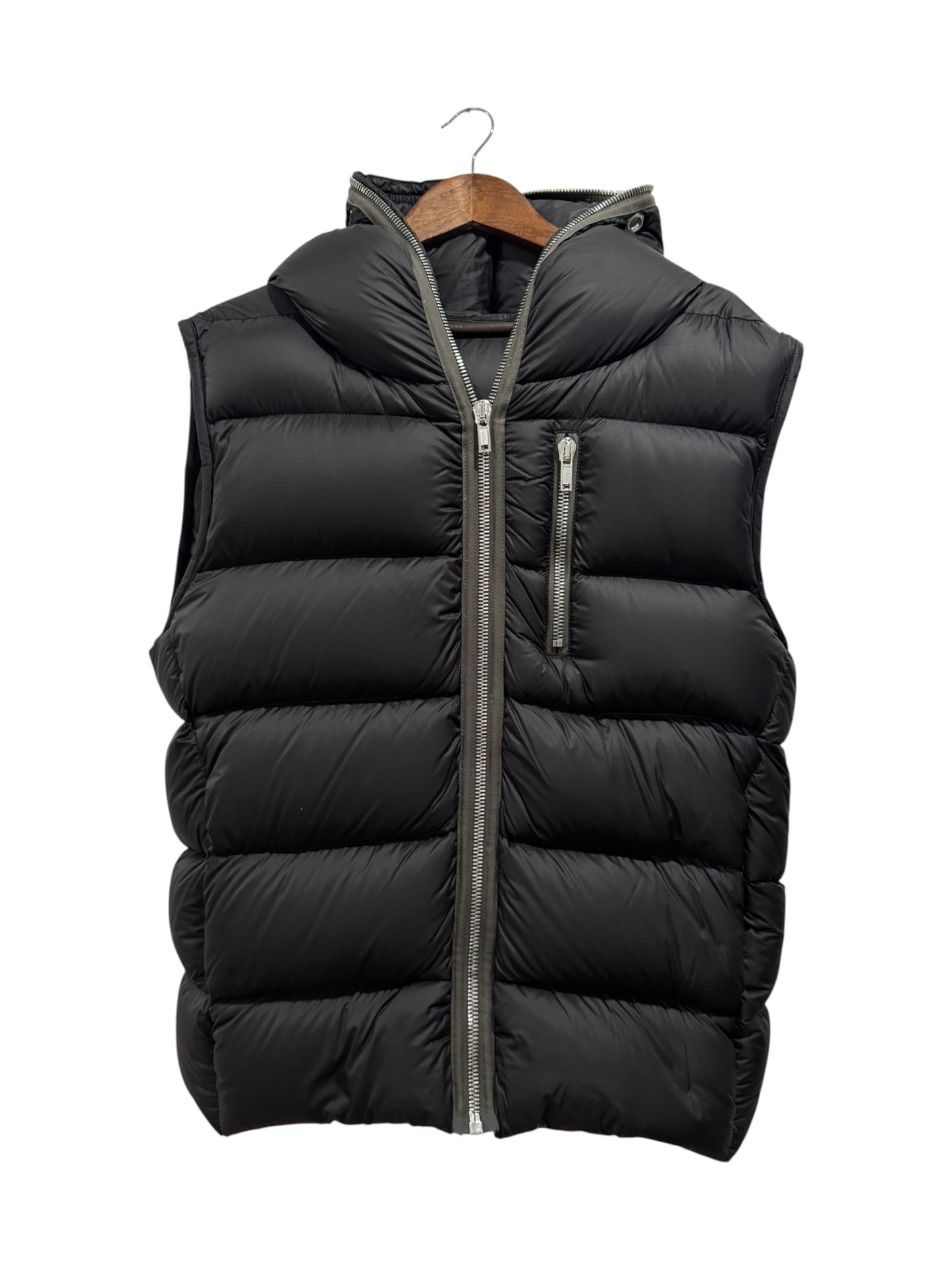 Rick Owens Strobe Gimp Puffer Vest Black