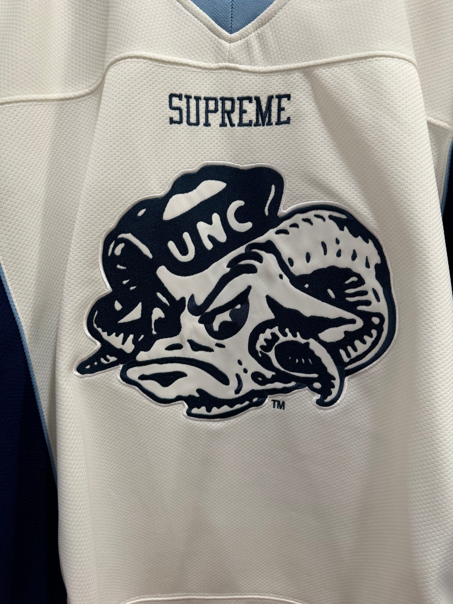 Supreme Mitchell & Ness NCAA Hockey Jersey UNC White