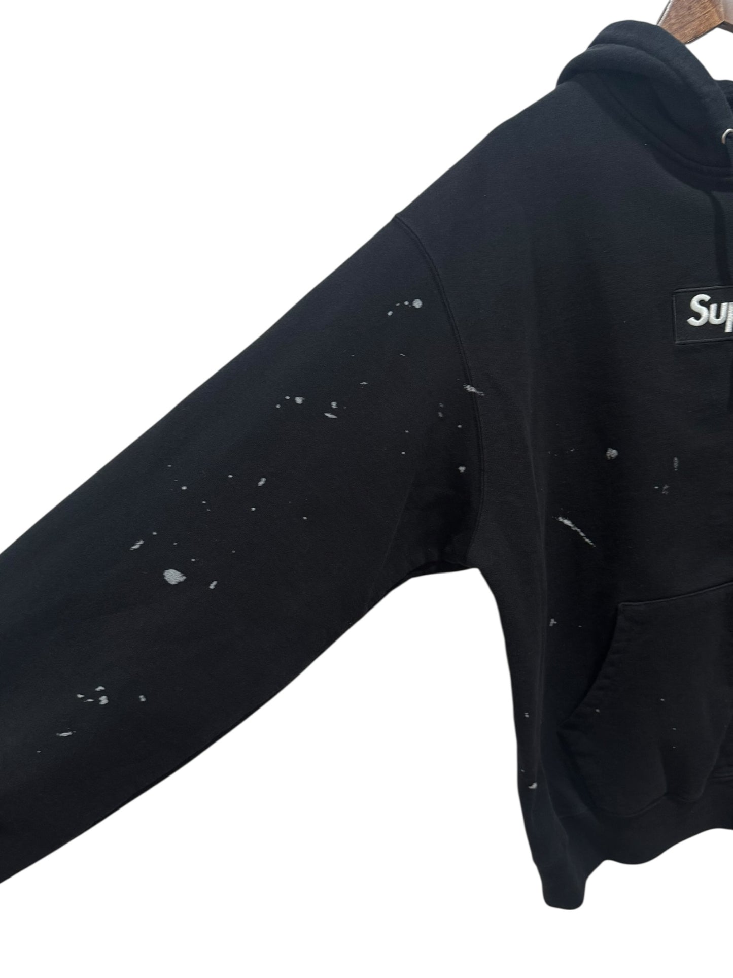 Supreme MM6 Maison Margiela Box Logo Zip Up Hooded Sweatshirt Black