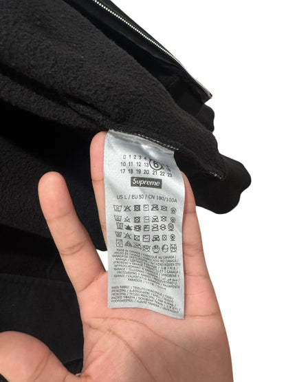 Supreme MM6 Maison Margiela Box Logo Zip Up Hooded Sweatshirt Black