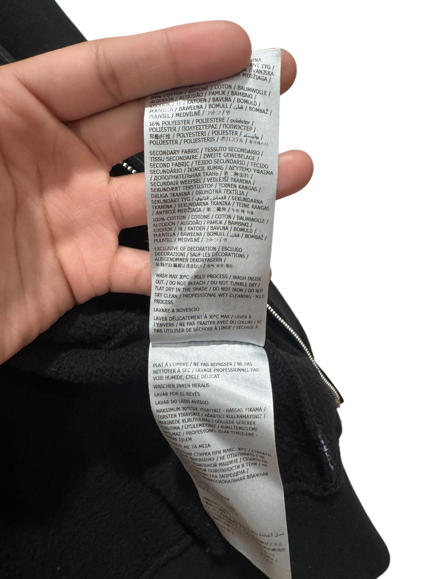 Supreme MM6 Maison Margiela Box Logo Zip Up Hooded Sweatshirt Black