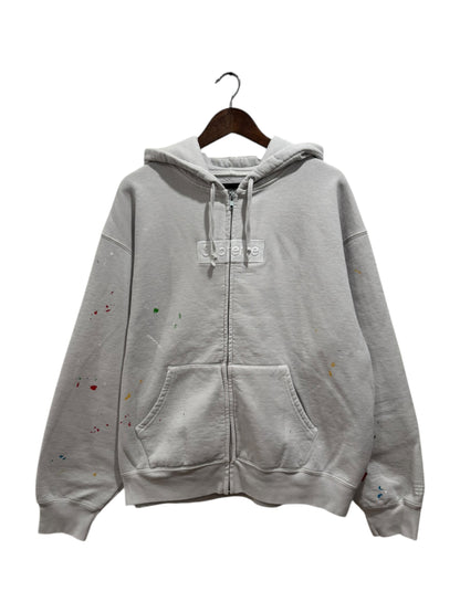 Supreme MM6 Maison Margiela Box Logo Zip Up Hooded Sweatshirt White