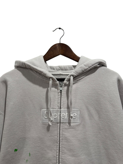 Supreme MM6 Maison Margiela Box Logo Zip Up Hooded Sweatshirt White
