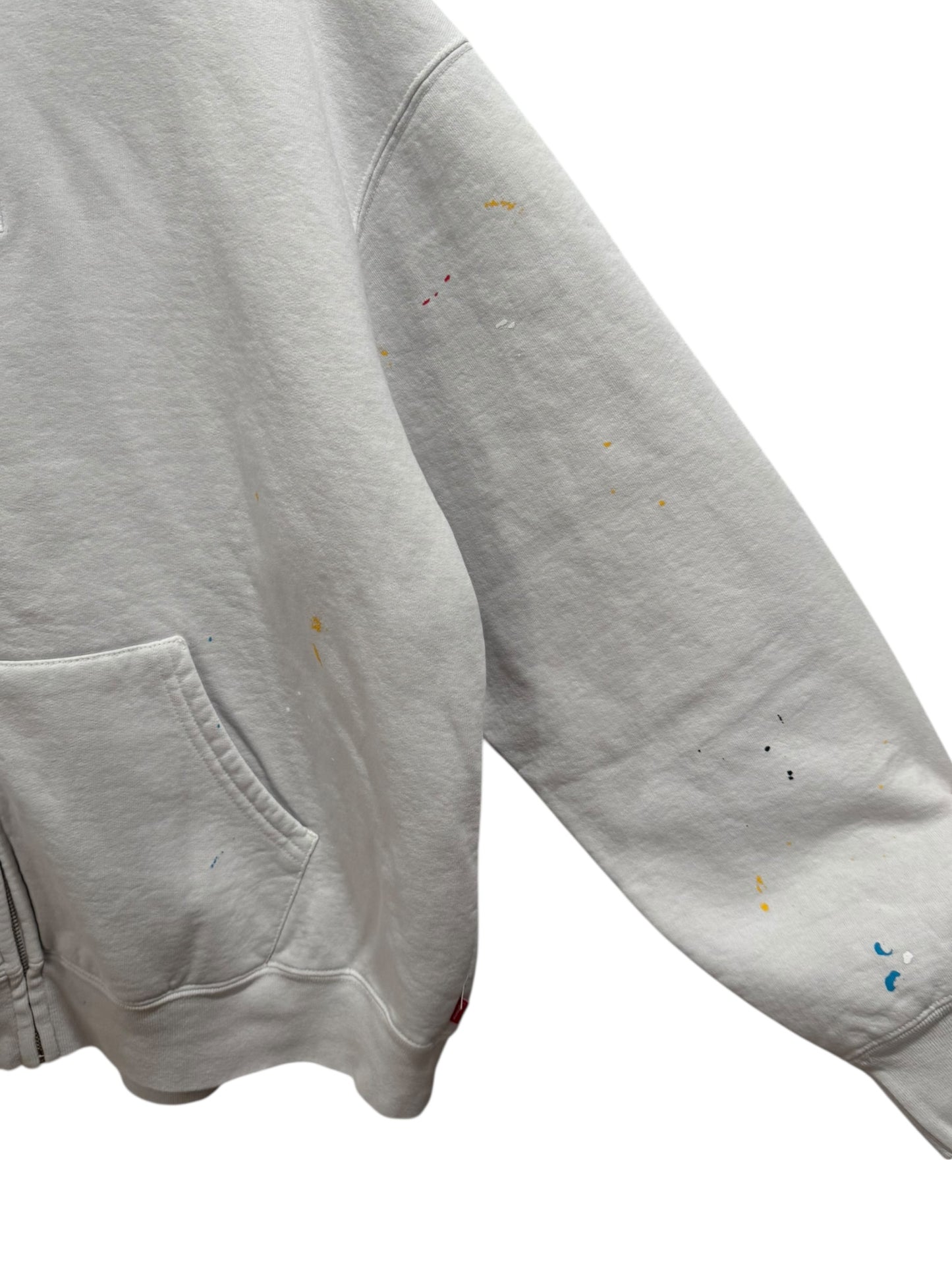 Supreme MM6 Maison Margiela Box Logo Zip Up Hooded Sweatshirt White