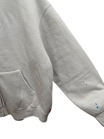 Supreme MM6 Maison Margiela Box Logo Zip Up Hooded Sweatshirt White