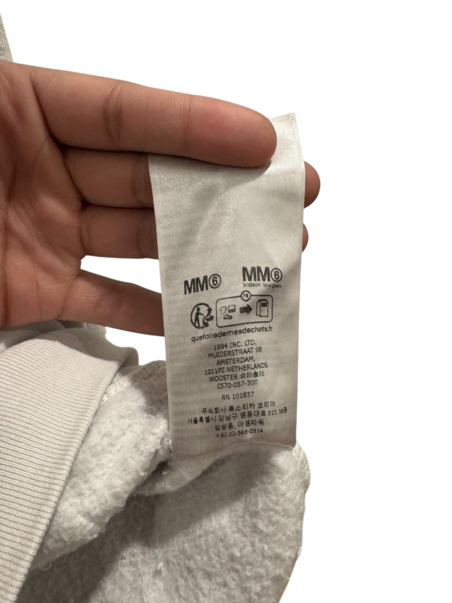 Supreme MM6 Maison Margiela Box Logo Zip Up Hooded Sweatshirt White