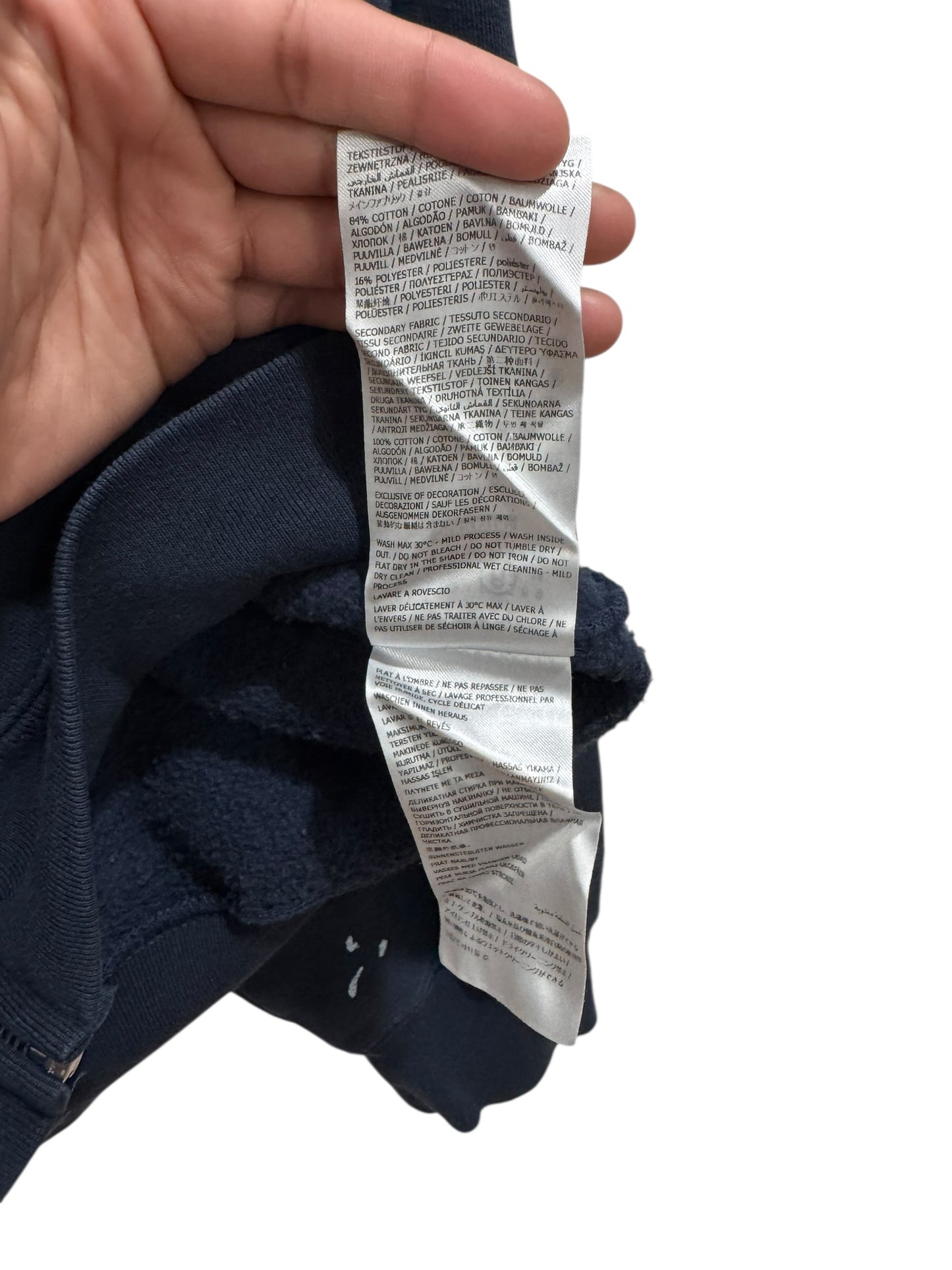 Supreme MM6 Maison Margiela Box Logo Zip Up Hooded Sweatshirt Navy