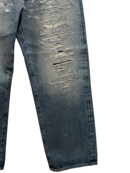 Supreme MM6 Maison Margiela Distressed Loose Fit Selvedge Jean Blue