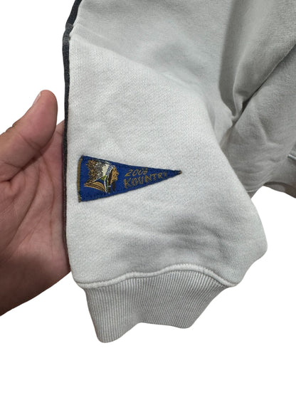 Kapital Two Tone Bone Fleece Crewneck Grey Black