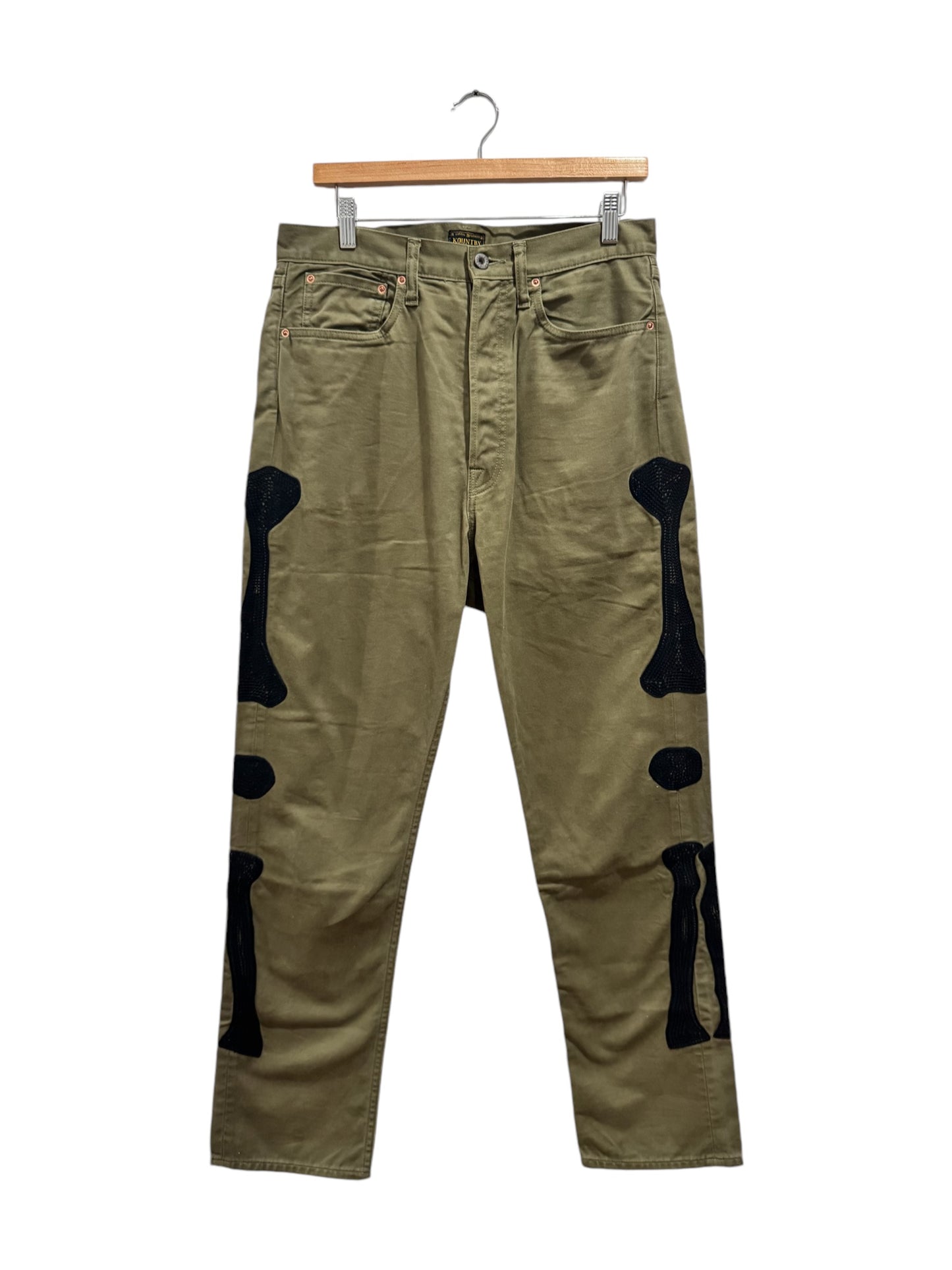 Kapital Bone 5P Okabilly Chino Pants Olive