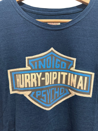 Kapital Harley Davidson Indigo Psycho Long Sleeve Tee Blue