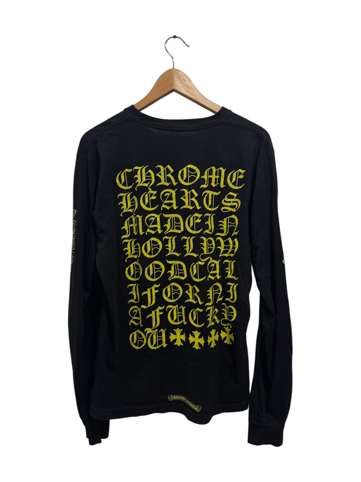 Chrome Hearts Hollywood Eye Chart Long Sleeve Black Neon