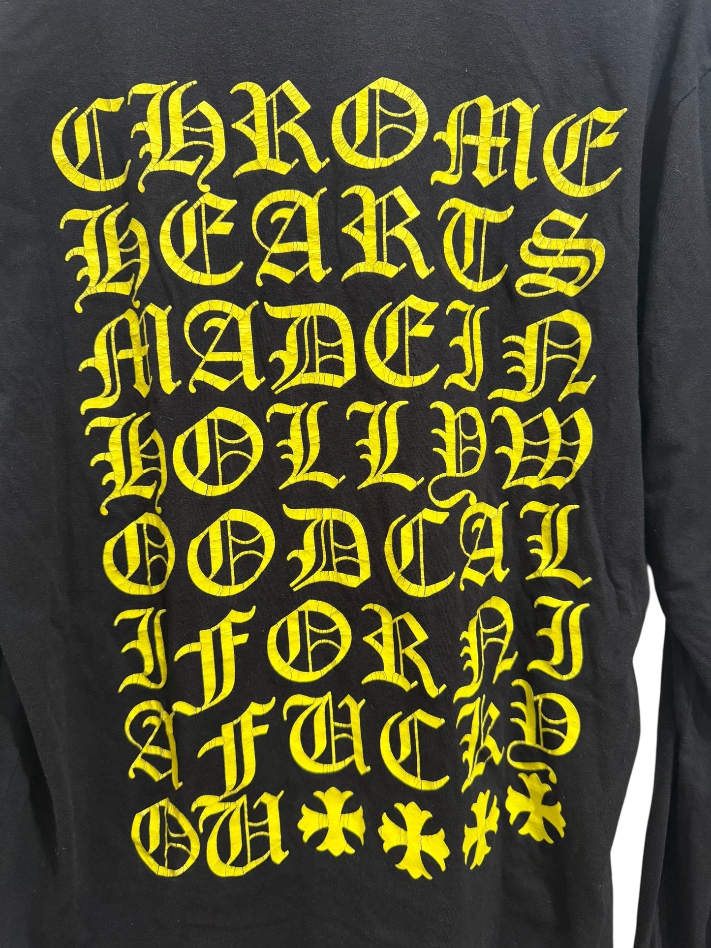 Chrome Hearts Hollywood Eye Chart Long Sleeve Black Neon