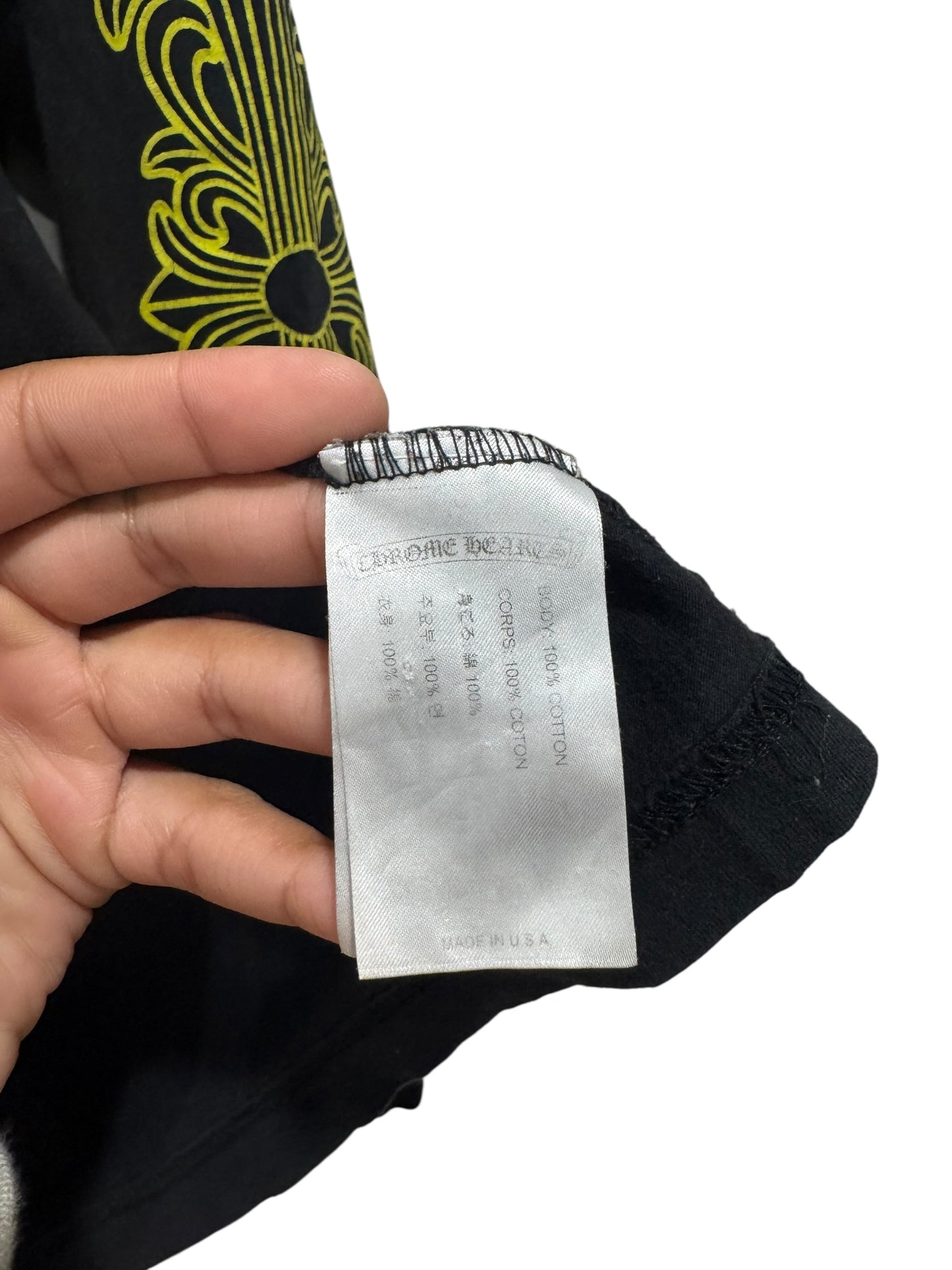 Chrome Hearts Hollywood Eye Chart Long Sleeve Black Neon