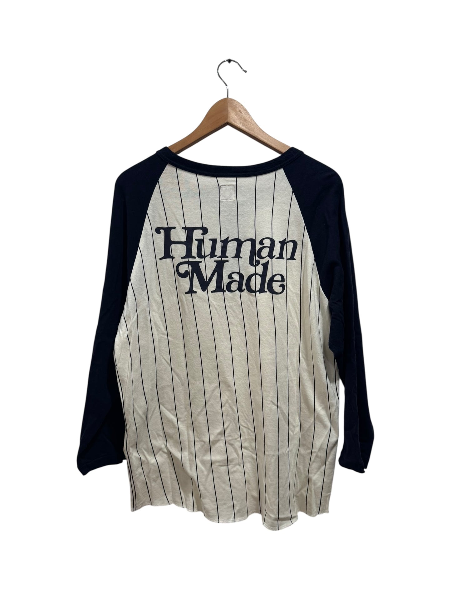 Human Made x Girls Dont Cry Baseball Tee Cream Navy