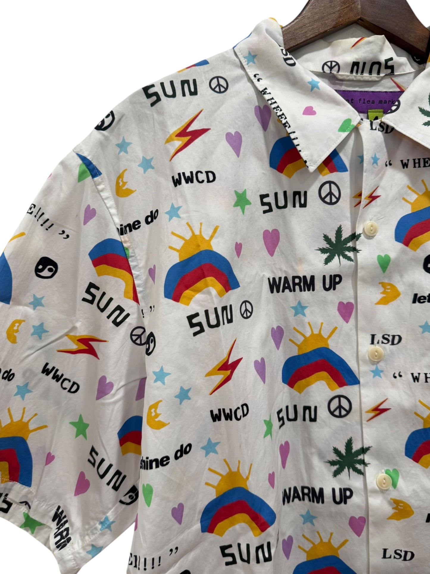 Cactus Plant Flea Market Crop Aloha LSD Shirt White