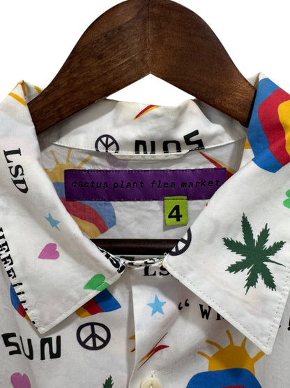 Cactus Plant Flea Market Crop Aloha LSD Shirt White