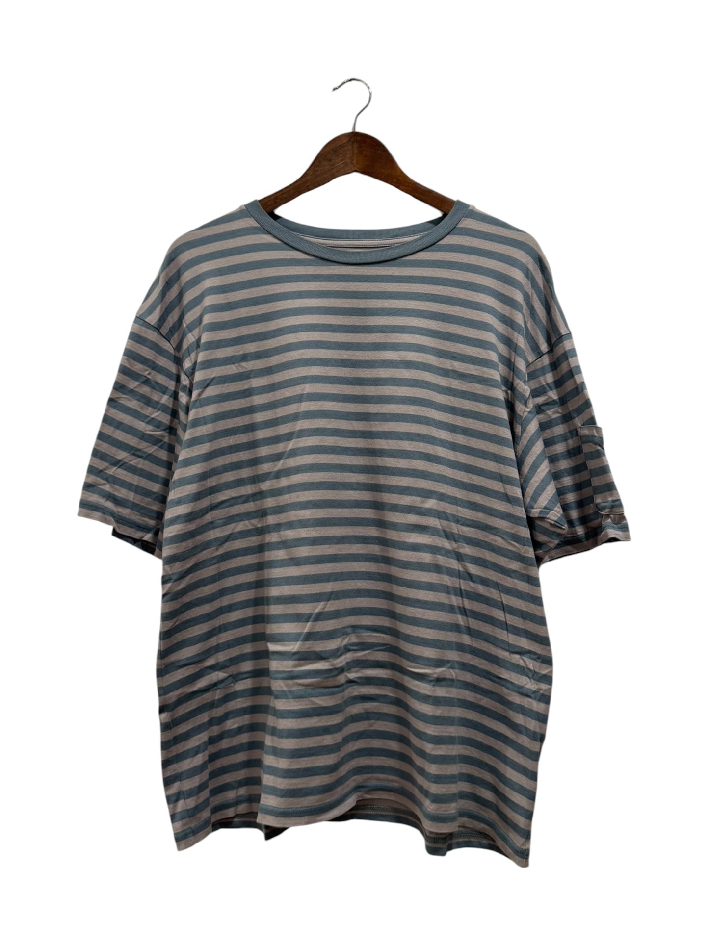 Needles Stripe Tee Blue Grey