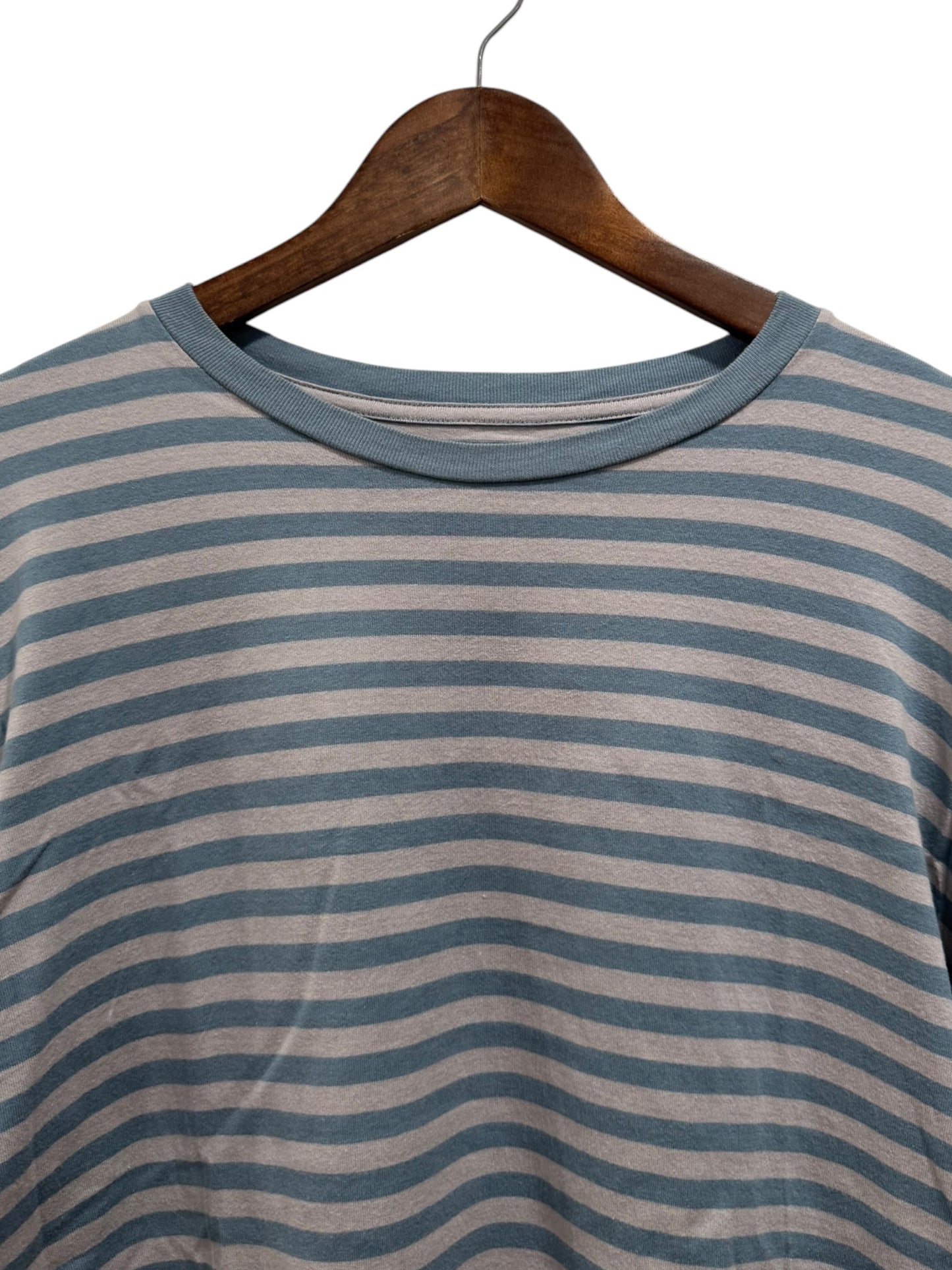 Needles Stripe Tee Blue Grey