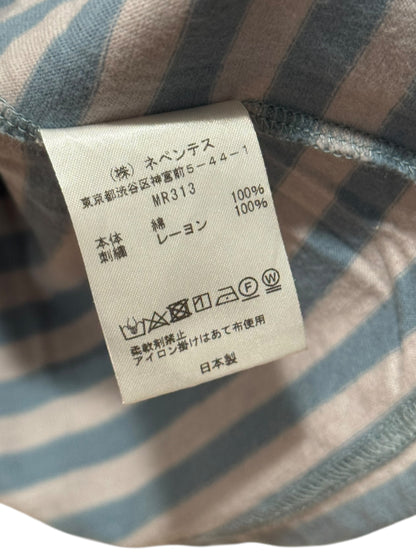 Needles Stripe Tee Blue Grey